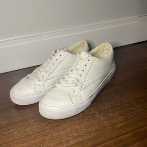 Madewell ‘Sidewalk Low Top’ Sneakers in white leather